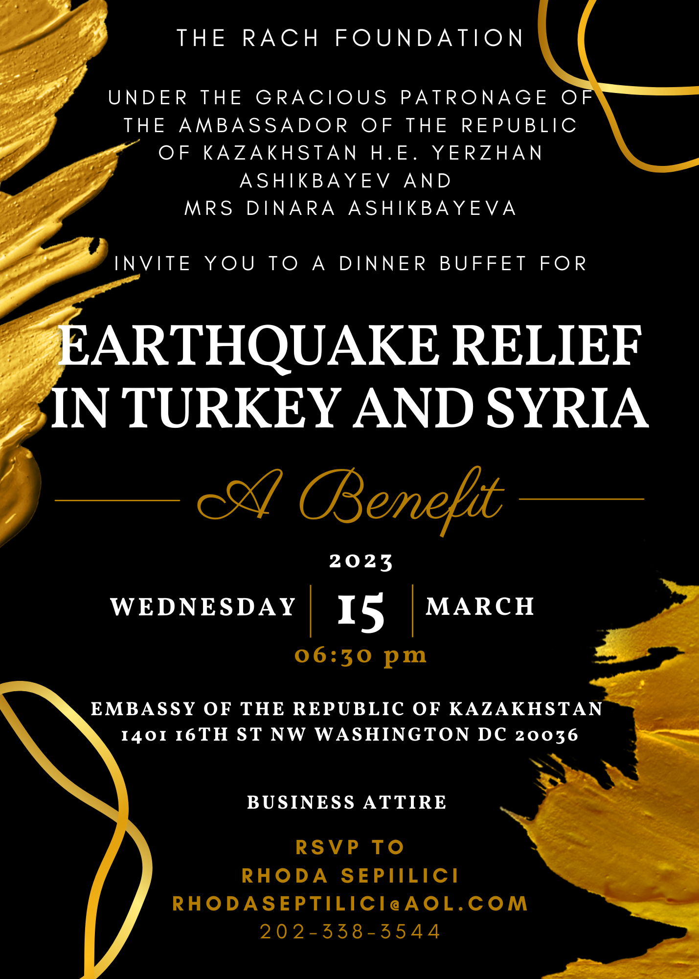 Earthquake Benefit Invitation