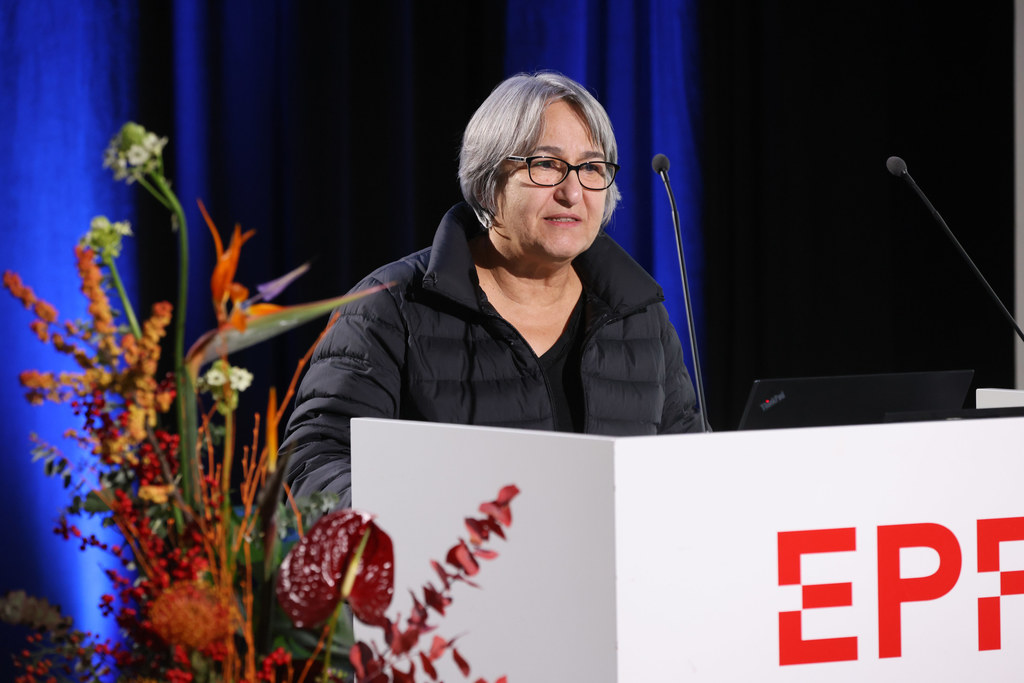 Anne Lacaton at EPFL in 2022, photographed by Alain Herzog