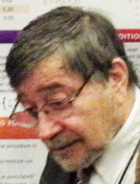 Judea Pearl at NIPS 2013, photographed by Better Than Bacon